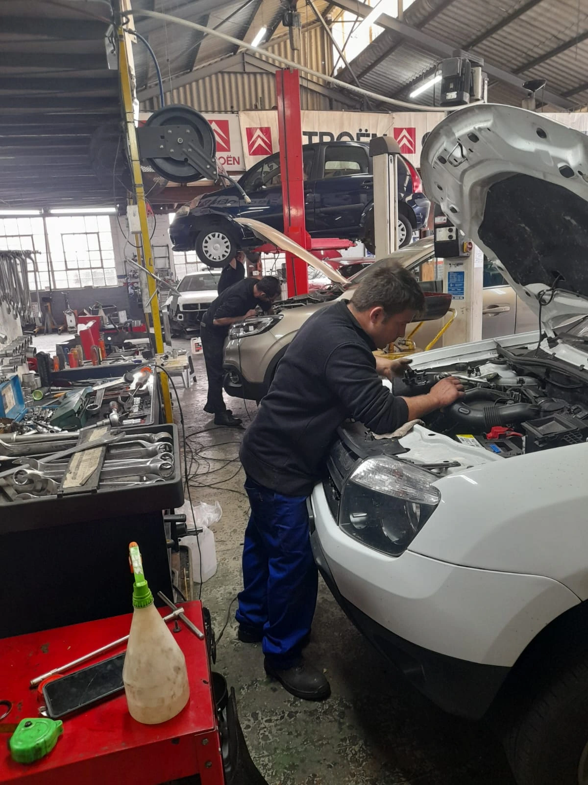 Inside The French Car Connection workshop